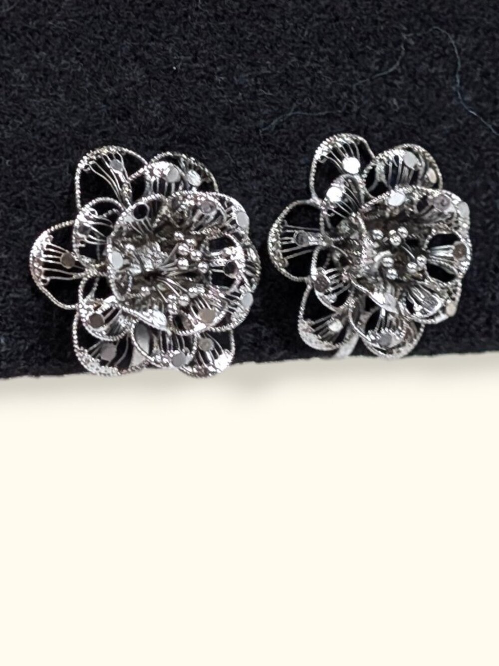 Vintage Floral Filigree Earrings